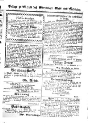 Würzburger Stadt- und Landbote Freitag 5. August 1870