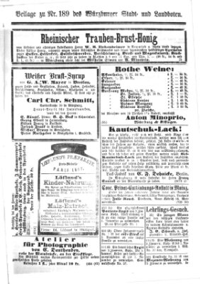 Würzburger Stadt- und Landbote Samstag 6. August 1870