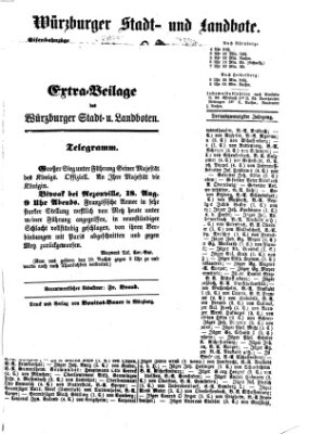 Würzburger Stadt- und Landbote Donnerstag 18. August 1870