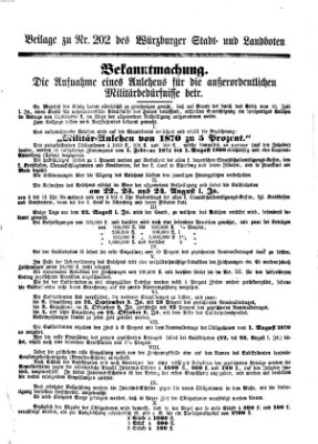 Würzburger Stadt- und Landbote Freitag 19. August 1870