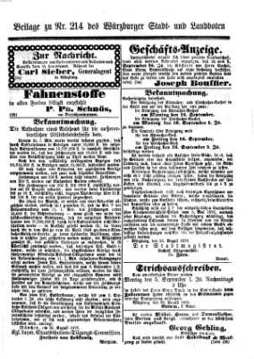 Würzburger Stadt- und Landbote Mittwoch 31. August 1870