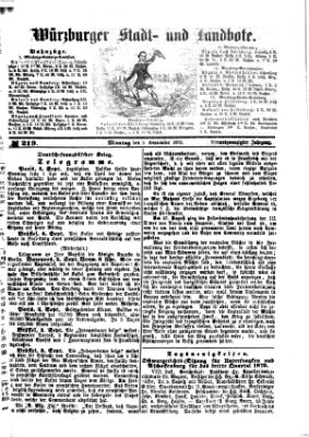 Würzburger Stadt- und Landbote Montag 5. September 1870
