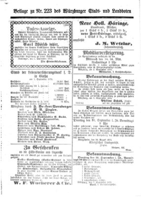 Würzburger Stadt- und Landbote Freitag 9. September 1870