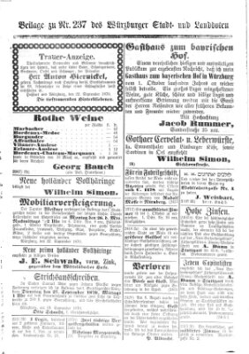 Würzburger Stadt- und Landbote Freitag 23. September 1870