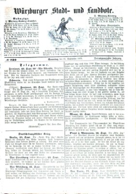 Würzburger Stadt- und Landbote Sonntag 25. September 1870