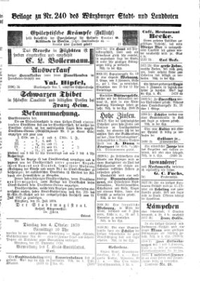 Würzburger Stadt- und Landbote Montag 26. September 1870