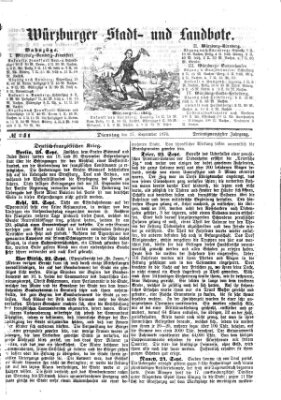 Würzburger Stadt- und Landbote Dienstag 27. September 1870