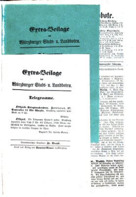 Würzburger Stadt- und Landbote Dienstag 27. September 1870