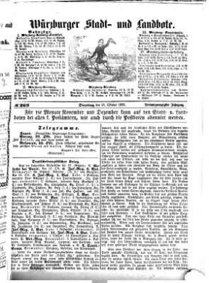 Würzburger Stadt- und Landbote Dienstag 25. Oktober 1870