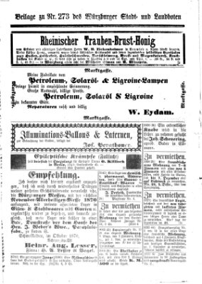 Würzburger Stadt- und Landbote Samstag 29. Oktober 1870