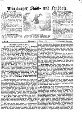 Würzburger Stadt- und Landbote Montag 31. Oktober 1870