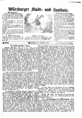 Würzburger Stadt- und Landbote Mittwoch 2. November 1870