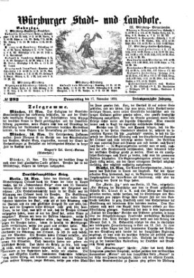 Würzburger Stadt- und Landbote Donnerstag 17. November 1870