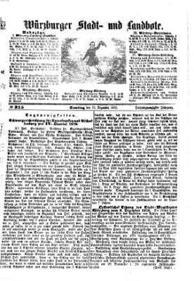 Würzburger Stadt- und Landbote Samstag 10. Dezember 1870