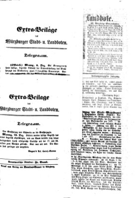 Würzburger Stadt- und Landbote Samstag 10. Dezember 1870