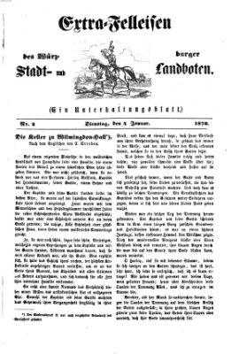 Extra-Felleisen (Würzburger Stadt- und Landbote) Dienstag 4. Januar 1870