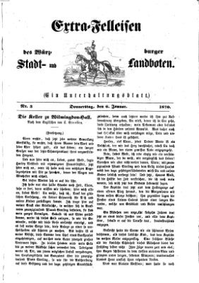 Extra-Felleisen (Würzburger Stadt- und Landbote) Donnerstag 6. Januar 1870