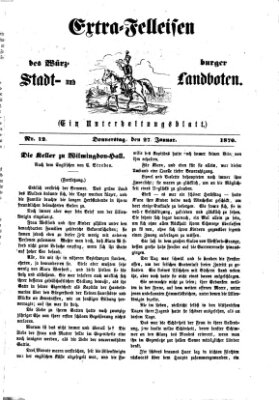 Extra-Felleisen (Würzburger Stadt- und Landbote) Donnerstag 27. Januar 1870