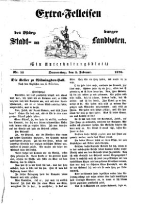 Extra-Felleisen (Würzburger Stadt- und Landbote) Donnerstag 3. Februar 1870