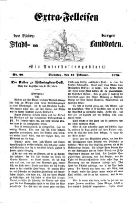 Extra-Felleisen (Würzburger Stadt- und Landbote) Dienstag 15. Februar 1870