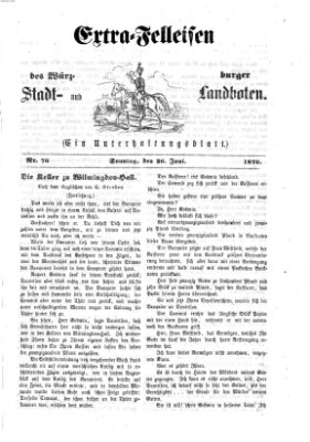 Extra-Felleisen (Würzburger Stadt- und Landbote) Sonntag 26. Juni 1870