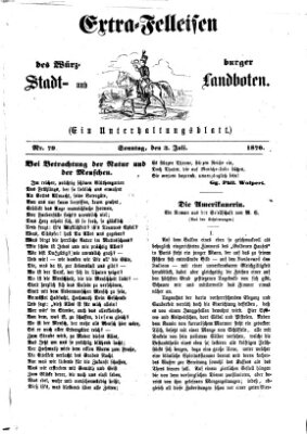 Extra-Felleisen (Würzburger Stadt- und Landbote) Sonntag 3. Juli 1870