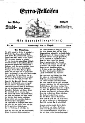 Extra-Felleisen (Würzburger Stadt- und Landbote) Donnerstag 11. August 1870