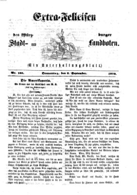 Extra-Felleisen (Würzburger Stadt- und Landbote) Donnerstag 8. September 1870