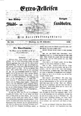 Extra-Felleisen (Würzburger Stadt- und Landbote) Mittwoch 28. September 1870