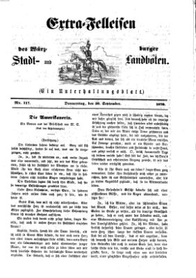 Extra-Felleisen (Würzburger Stadt- und Landbote) Freitag 30. September 1870