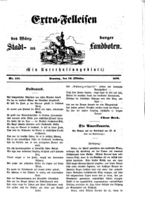 Extra-Felleisen (Würzburger Stadt- und Landbote) Sonntag 16. Oktober 1870