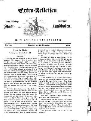 Extra-Felleisen (Würzburger Stadt- und Landbote) Sonntag 20. November 1870