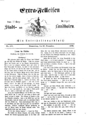 Extra-Felleisen (Würzburger Stadt- und Landbote) Donnerstag 24. November 1870