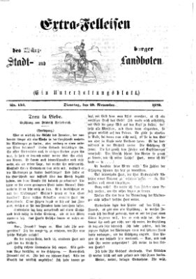 Extra-Felleisen (Würzburger Stadt- und Landbote) Dienstag 29. November 1870