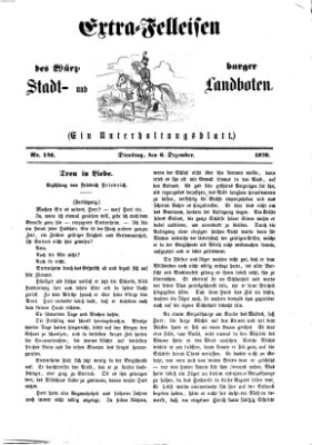 Extra-Felleisen (Würzburger Stadt- und Landbote) Dienstag 6. Dezember 1870