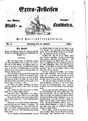 Extra-Felleisen (Würzburger Stadt- und Landbote) Sonntag 12. Januar 1868