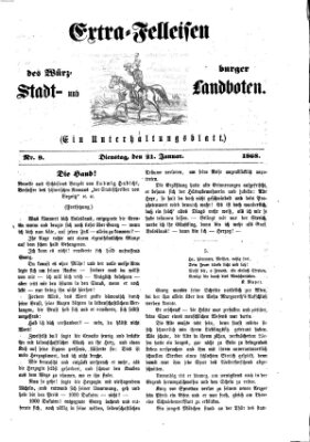 Extra-Felleisen (Würzburger Stadt- und Landbote) Dienstag 21. Januar 1868