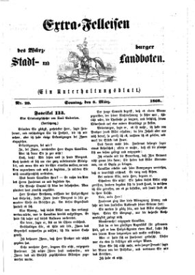 Extra-Felleisen (Würzburger Stadt- und Landbote) Sonntag 8. März 1868