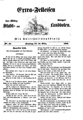 Extra-Felleisen (Würzburger Stadt- und Landbote) Dienstag 10. März 1868