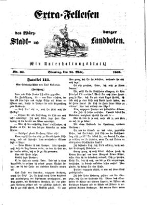 Extra-Felleisen (Würzburger Stadt- und Landbote) Dienstag 24. März 1868