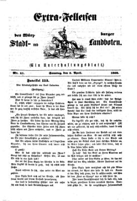 Extra-Felleisen (Würzburger Stadt- und Landbote) Sonntag 5. April 1868