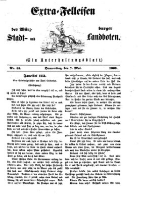 Extra-Felleisen (Würzburger Stadt- und Landbote) Donnerstag 7. Mai 1868