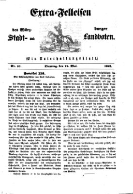 Extra-Felleisen (Würzburger Stadt- und Landbote) Dienstag 12. Mai 1868