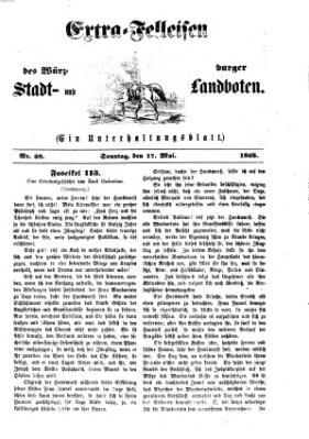 Extra-Felleisen (Würzburger Stadt- und Landbote) Sonntag 17. Mai 1868