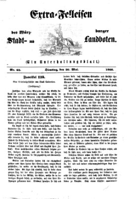 Extra-Felleisen (Würzburger Stadt- und Landbote) Dienstag 26. Mai 1868