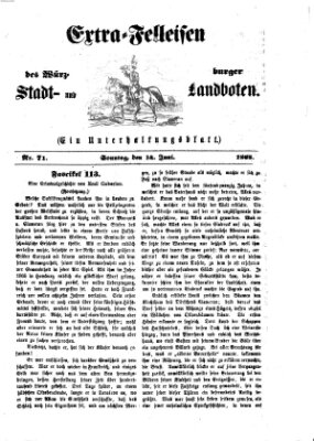 Extra-Felleisen (Würzburger Stadt- und Landbote) Sonntag 14. Juni 1868