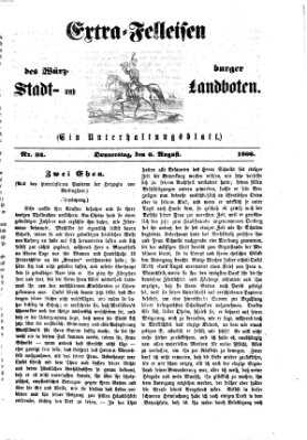 Extra-Felleisen (Würzburger Stadt- und Landbote) Donnerstag 6. August 1868