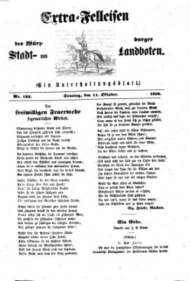 Extra-Felleisen (Würzburger Stadt- und Landbote) Sonntag 11. Oktober 1868