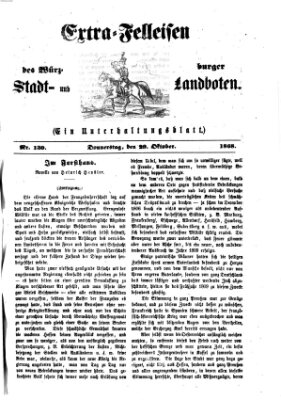 Extra-Felleisen (Würzburger Stadt- und Landbote) Donnerstag 29. Oktober 1868