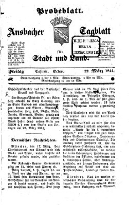 Ansbacher Tagblatt für Stadt und Land Freitag 22. März 1844